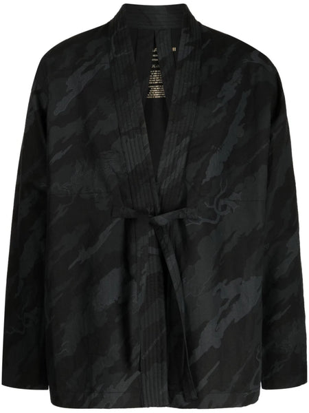 Shinobi Camouflage-Print Kimono Jacket
