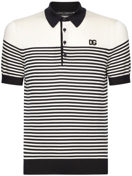 Striped Logo-Embroidered Polo Shirt