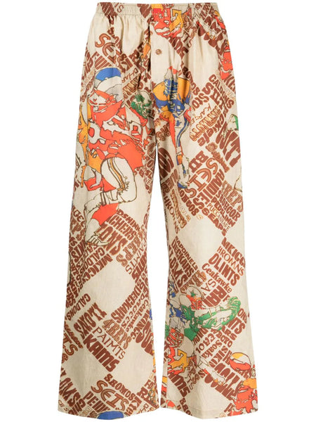 Printed Cropped Trousers