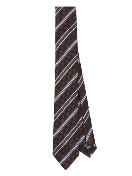 Striped Jacquard Silk Tie