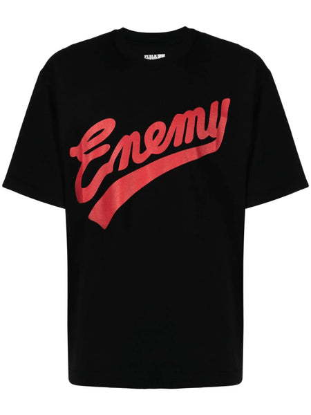 X Public Enemy Logo-Print Cotton T-Shirt