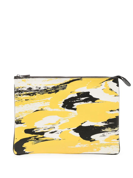 Abstract-Print Clutch Bag
