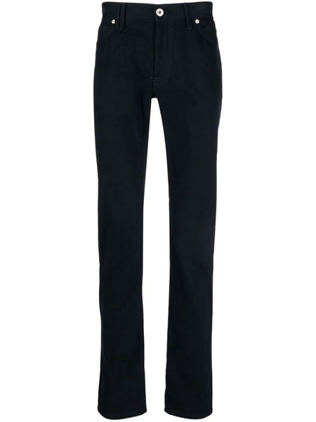 Logo-Appliqué Straight-Leg Trousers