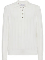 Long-Sleeve Cotton Polo Shirt