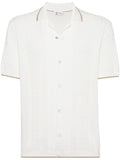 Contrasting-Trim Cotton Shirt