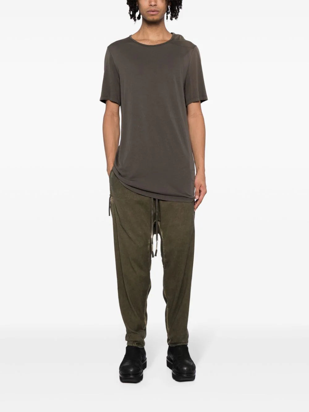 Drop-Crotch Drawstring Trousers