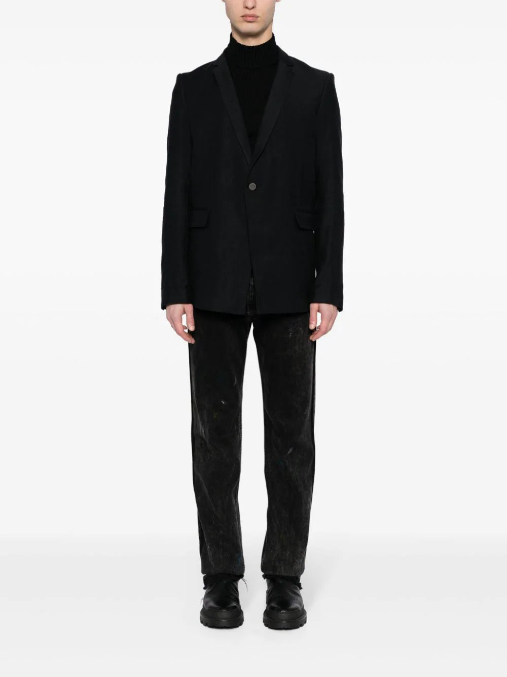 Shawl-Lapels Single-Breasted Blazer