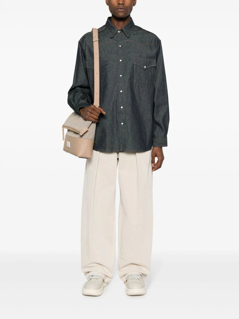 Long-Sleeve Denim Shirt