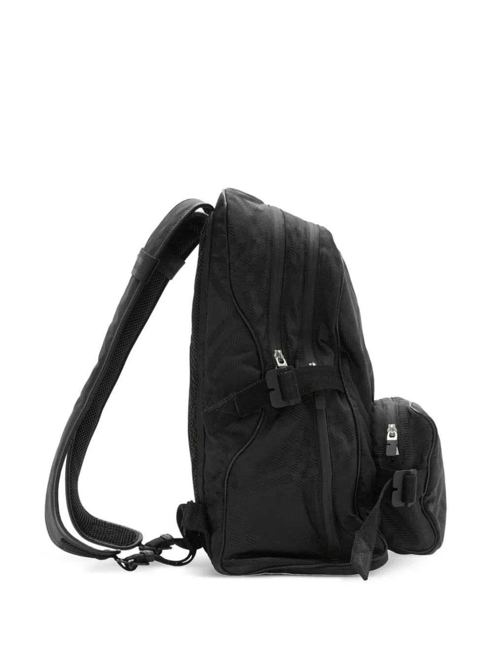Check-Print Jacquard Backpack