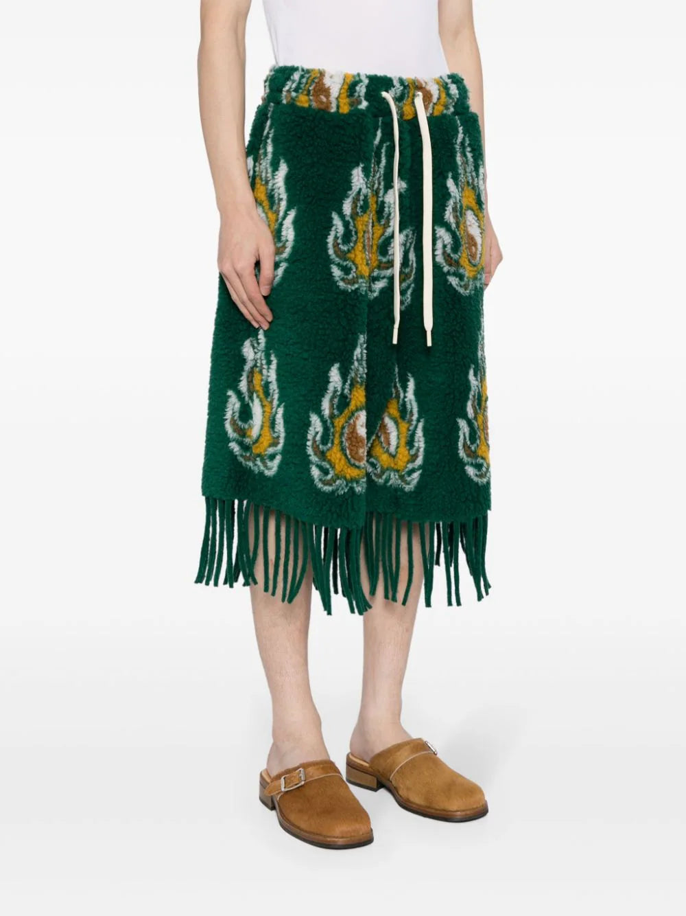 Cosmo Patterned-Jacquard Drawstring Shorts