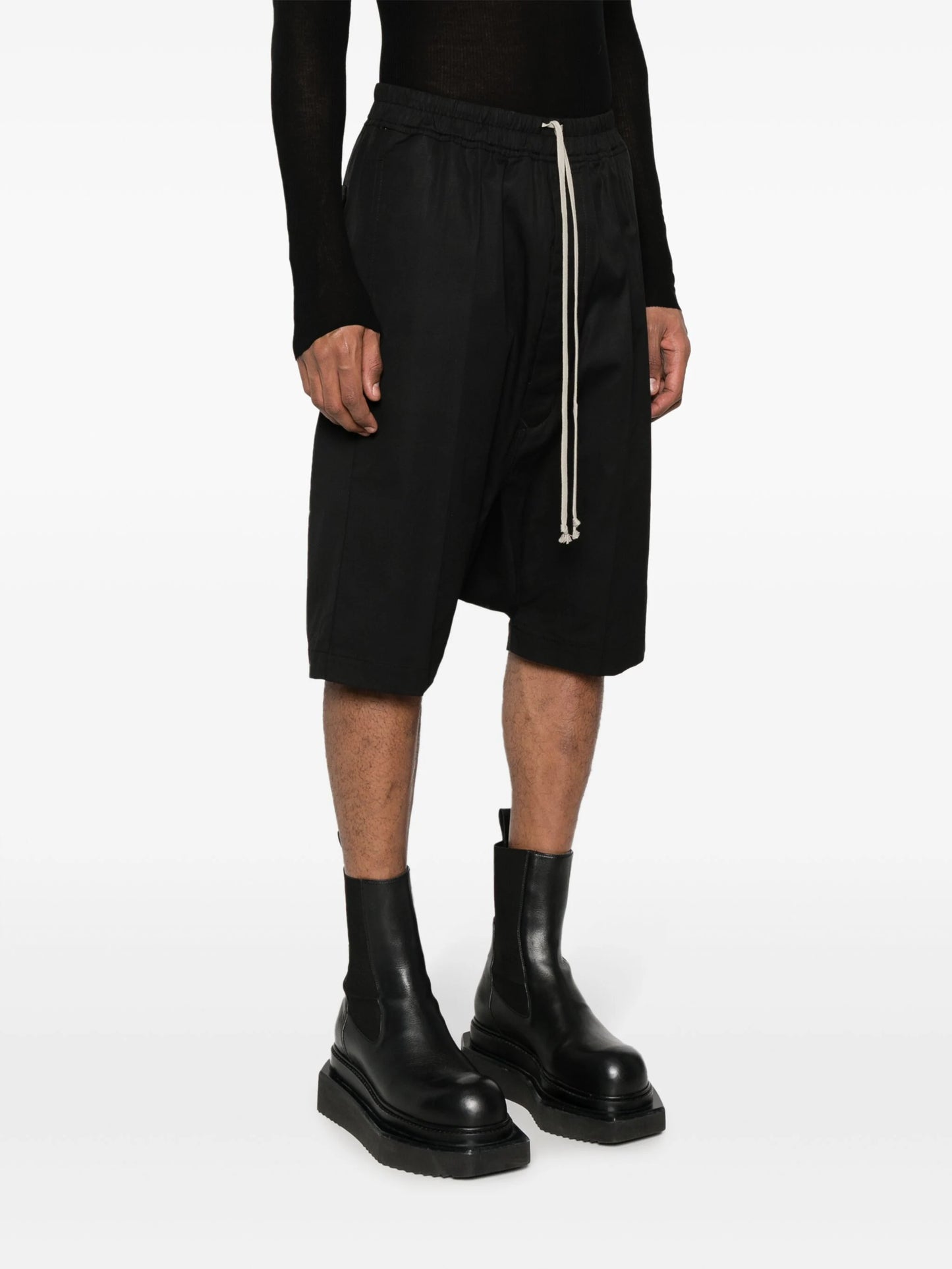 Poplin Drop-Crotch Shorts