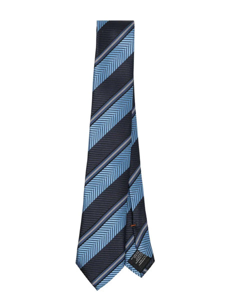 Striped Silk Blend Tie
