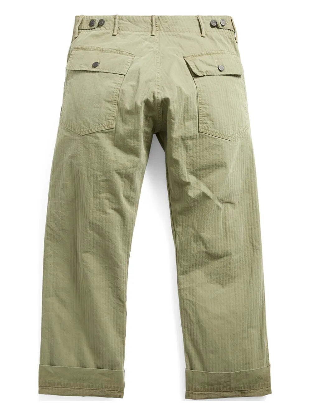 striped straight-leg cotton trousers