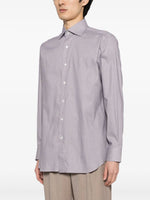 Zigzag-Jacquard Cotton Shirt