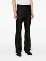 Pinstriped Wool-Blend Trousers