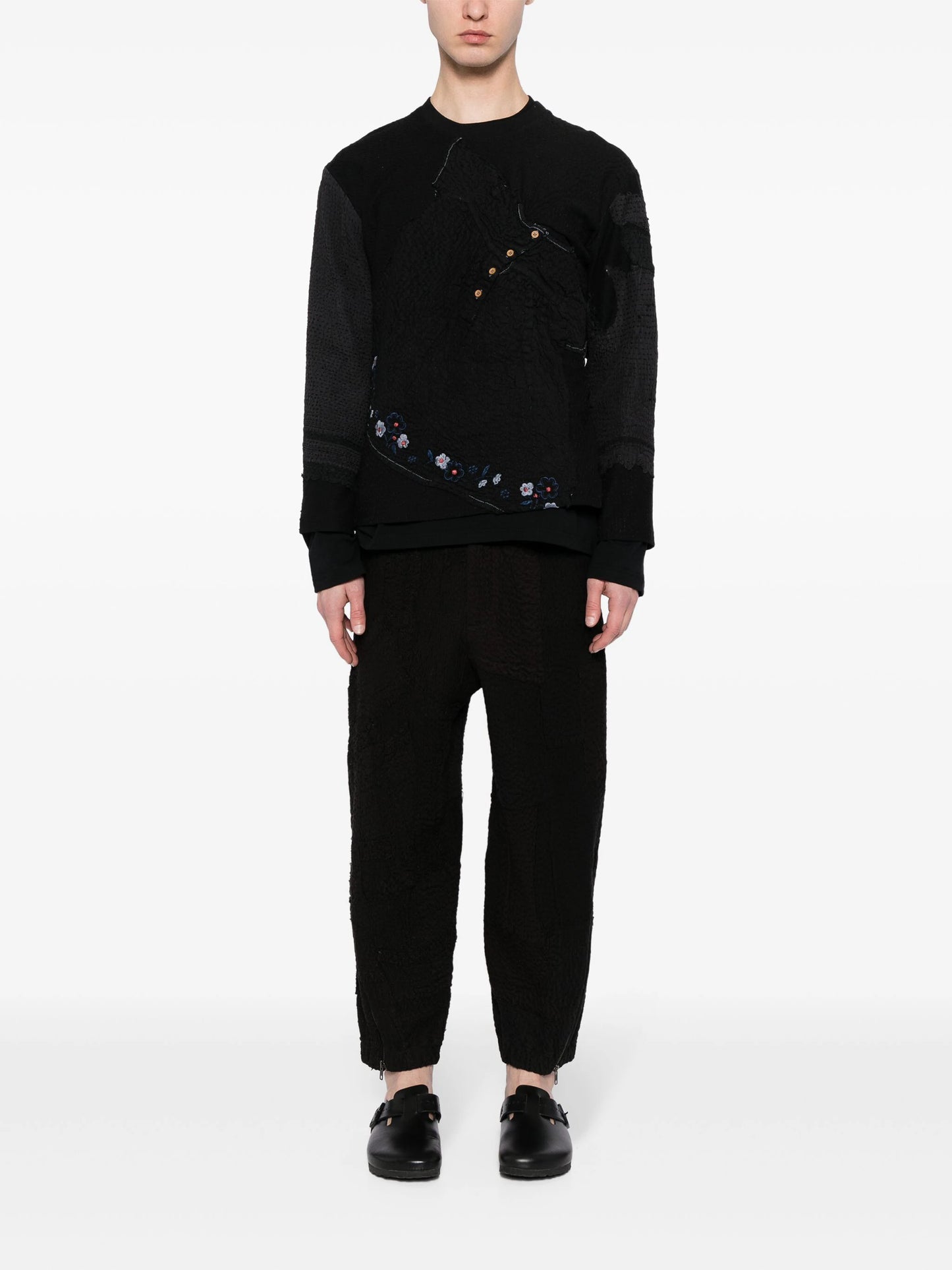 Tapered-Leg Cotton Trousers