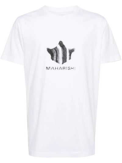 Brushstroke Temple Organic-Cotton T-Shirt