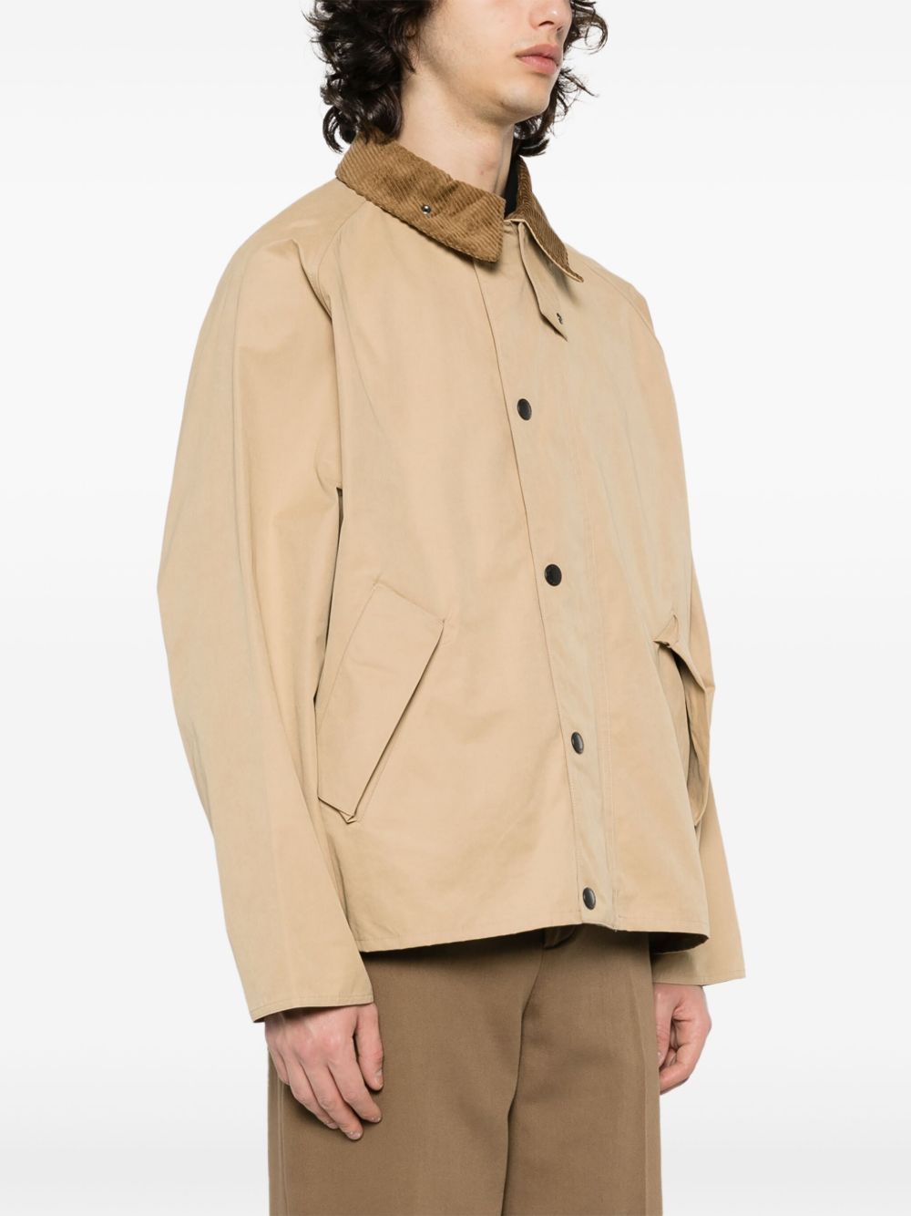 gabardine press-stud jacket