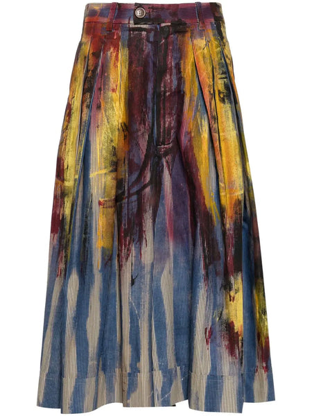 Painterly Pleated Culottes