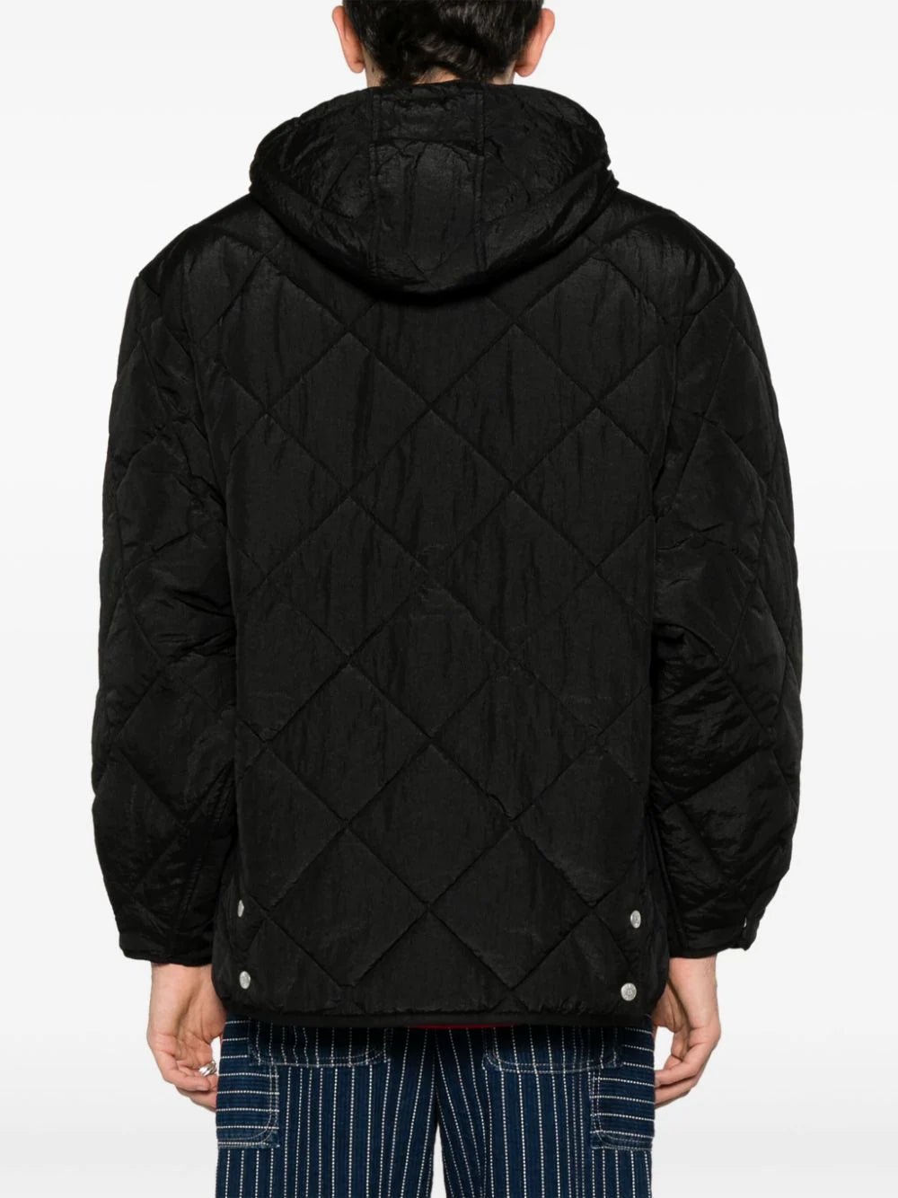 Logo-Patch Hooded Padded Jacket
