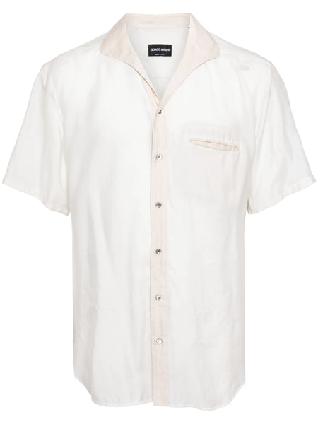 Shawl-Lapel Button-Down Shirt