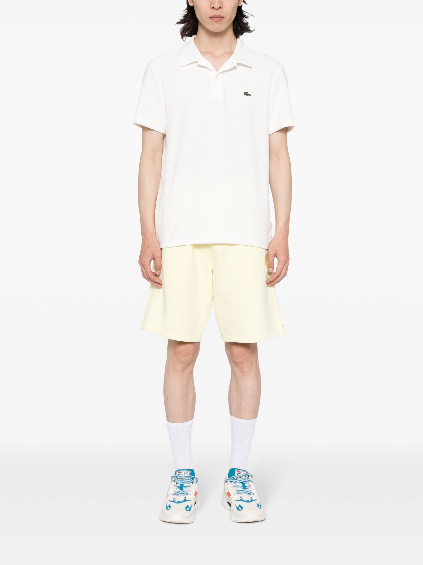 Logo-Appliqué Velvet Polo Shirt