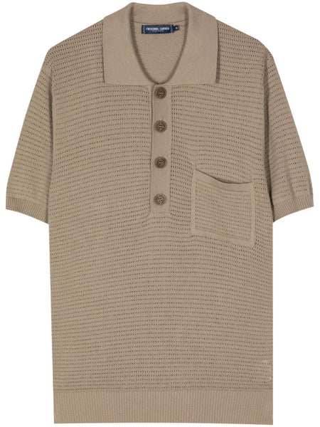 Clemente Crochet-Knit Polo Shirt