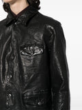 Classic-Collar Leather Jacket