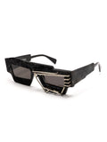 Sculpted Rectangle-Frame Sunglasses