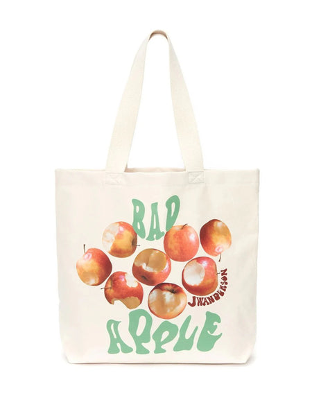 Apple-Print Tote Bag