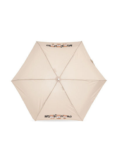 Teddy Bear-Logo Print Compact Umbrella