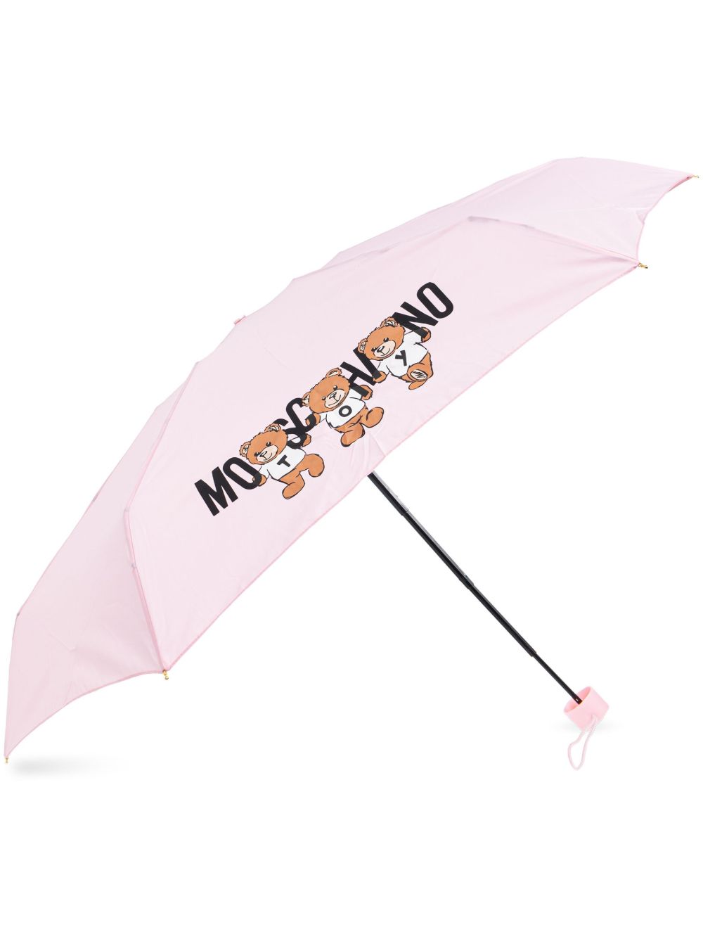 teddy bear-logo print compact umbrella 