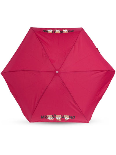 Teddy-Motif Compact Umbrella
