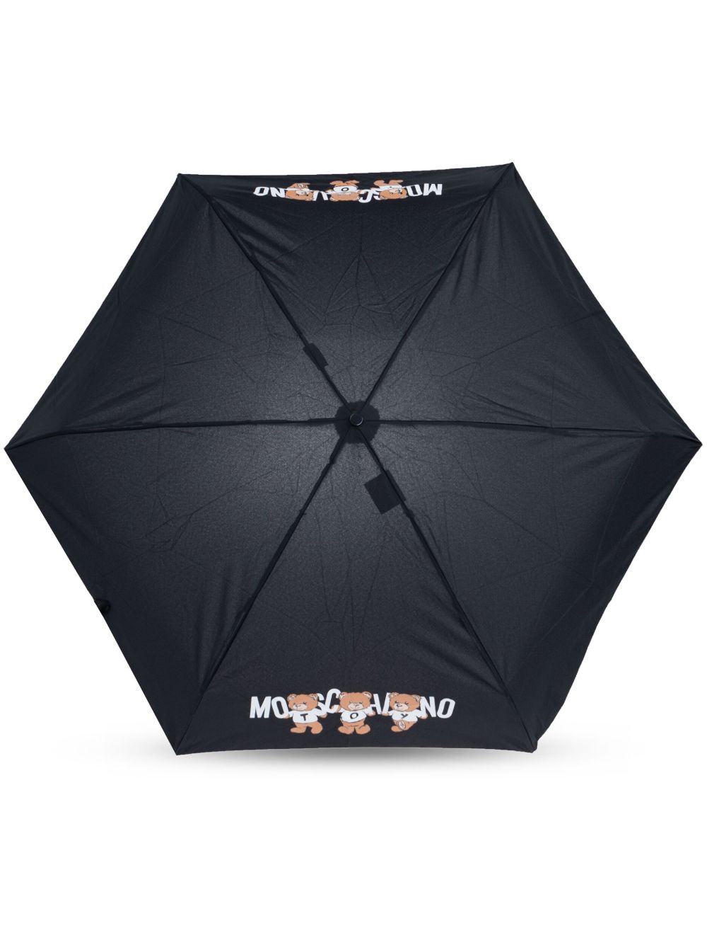 teddy bear-logo print compact umbrella 