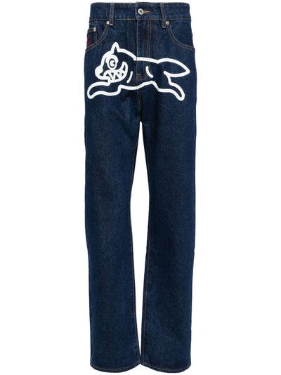 Running Dog-Print Jeans