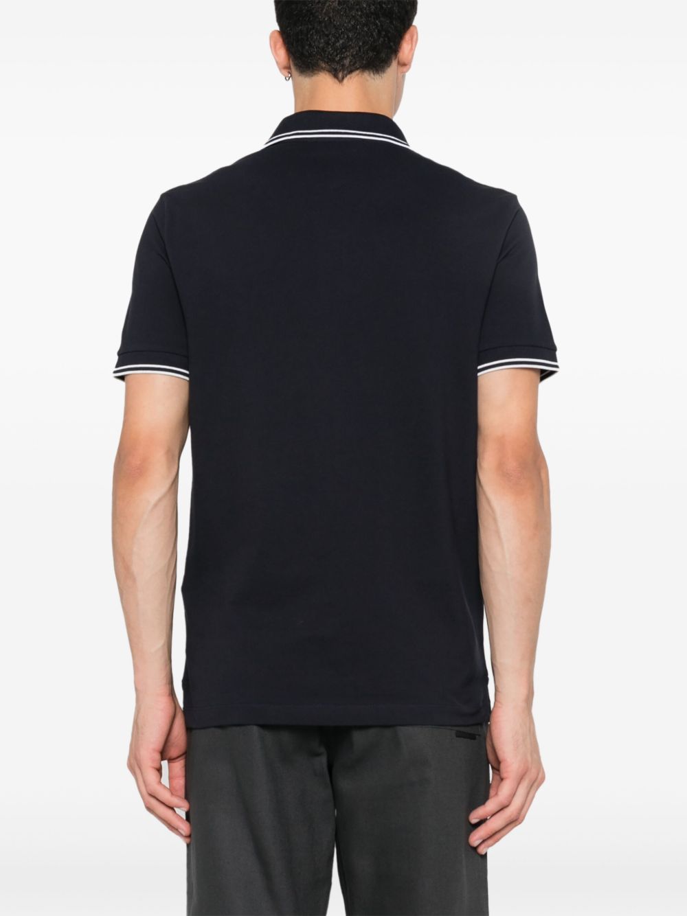 Compass-motif polo shirt