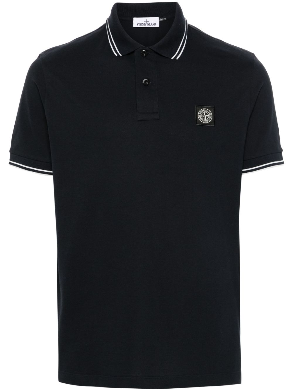 Compass-motif polo shirt