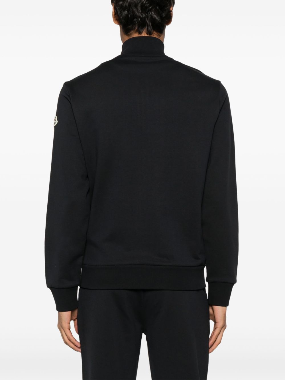 tricolour-trim cotton sweatshirt