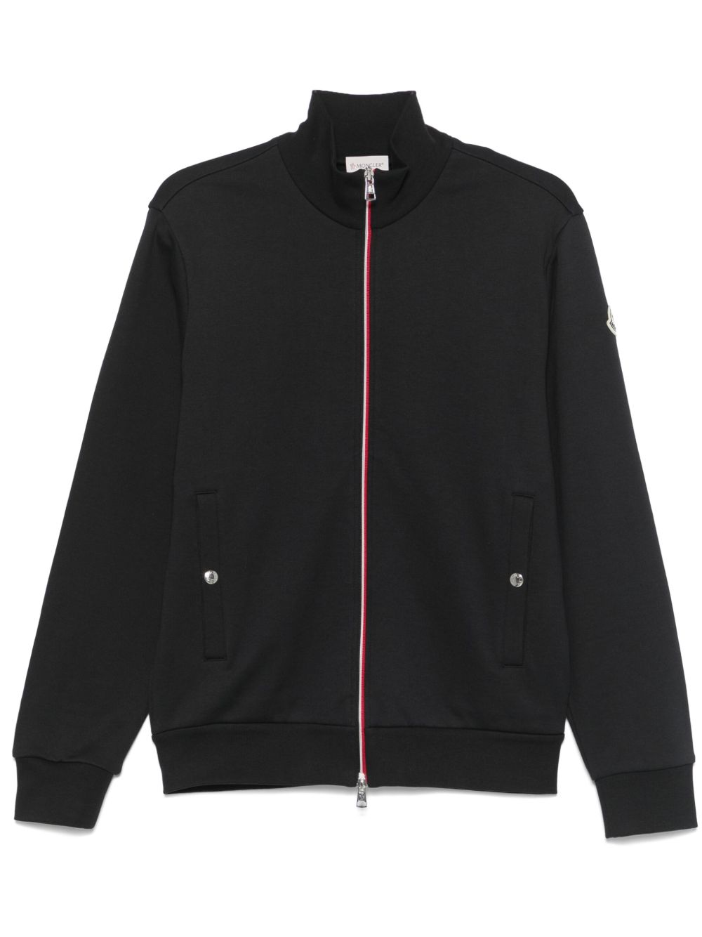 tricolour-trim cotton sweatshirt