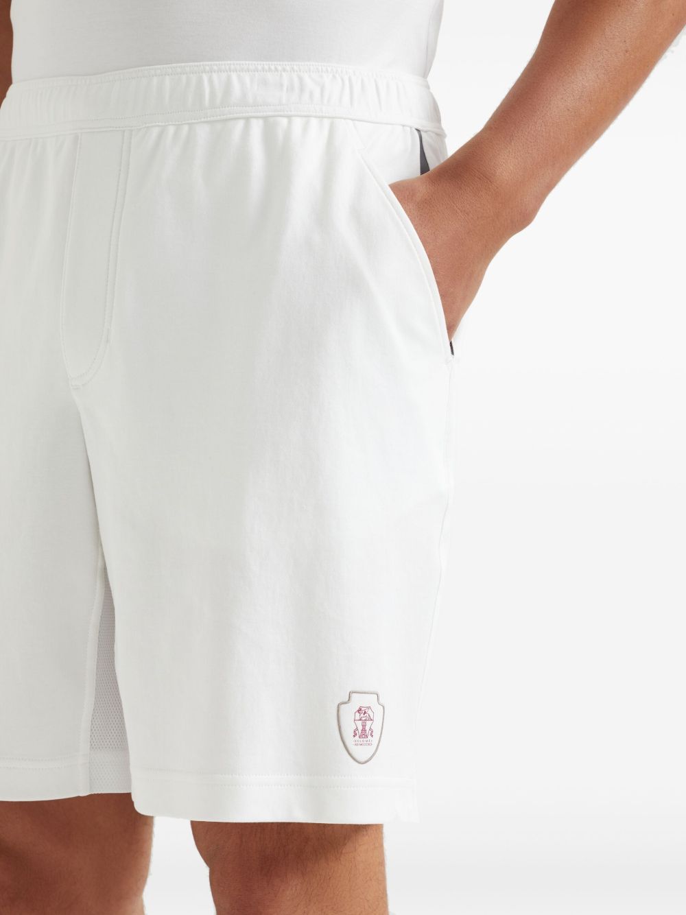 logo-embroidered shorts