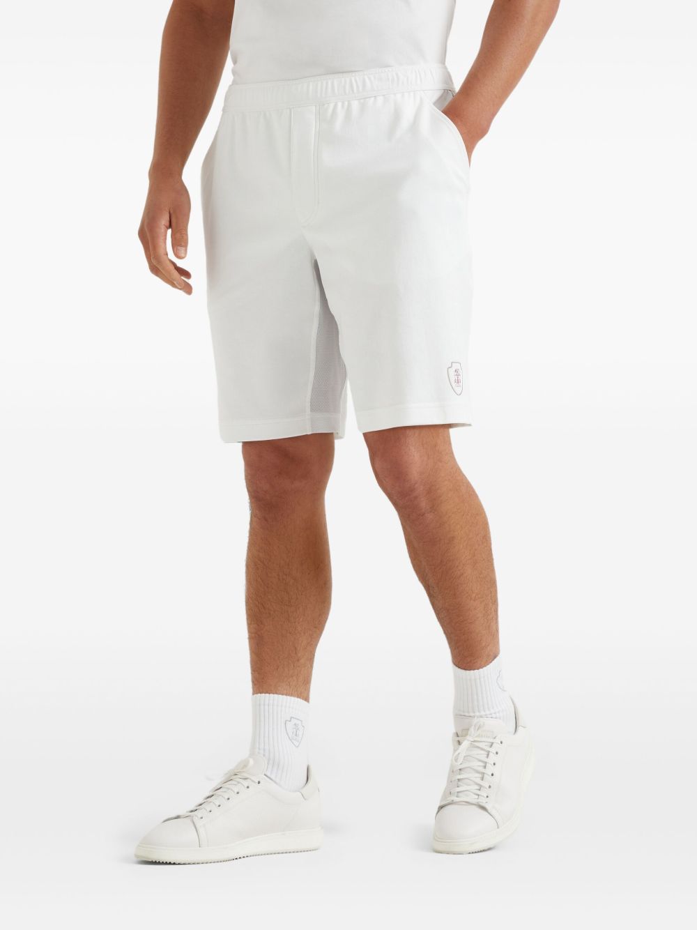 logo-embroidered shorts