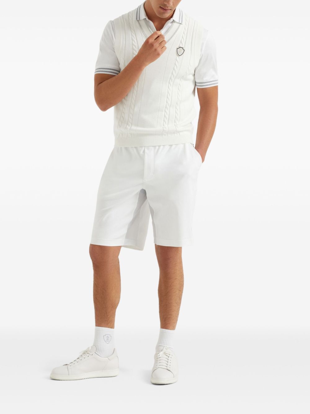 logo-embroidered shorts