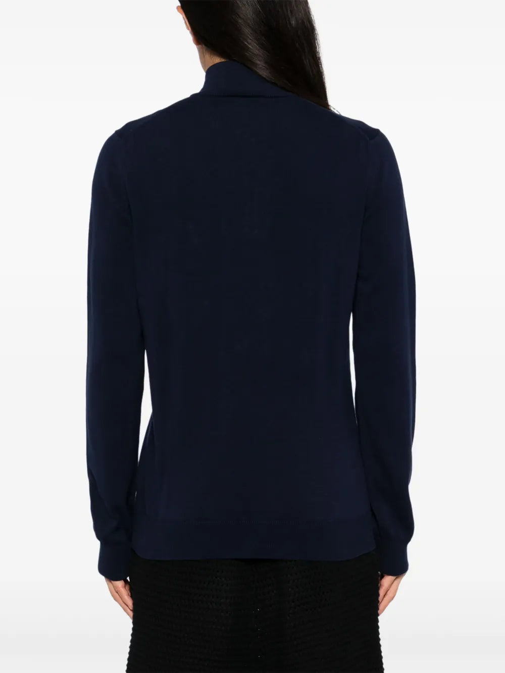 High Zipped Neck Plain sweater