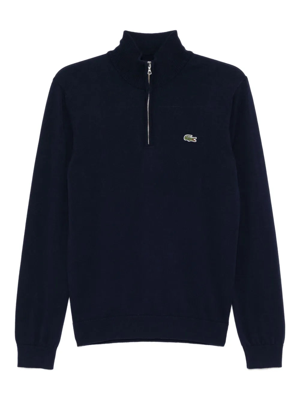 High Zipped Neck Plain sweater