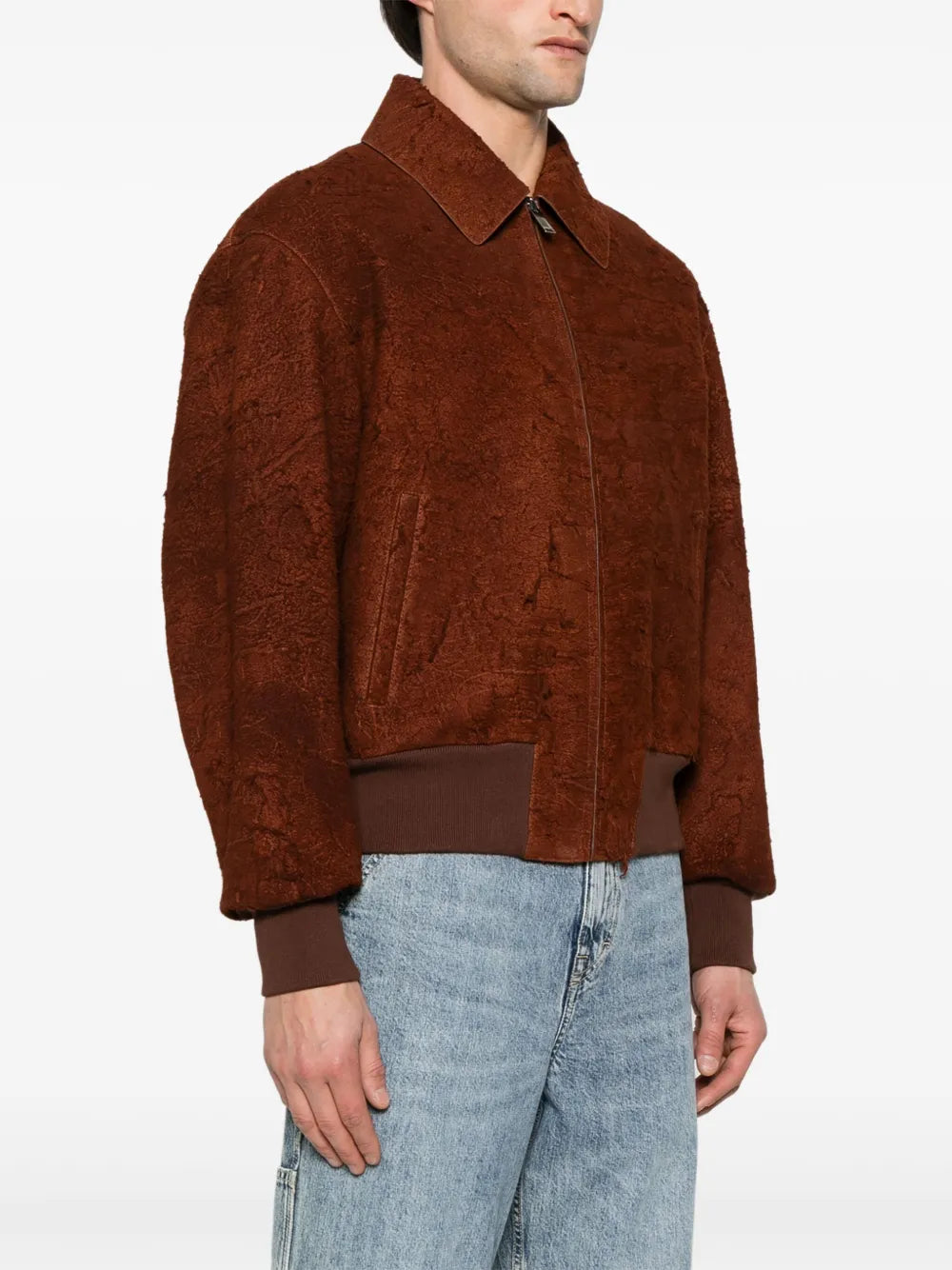 Distressed Suede Jacket