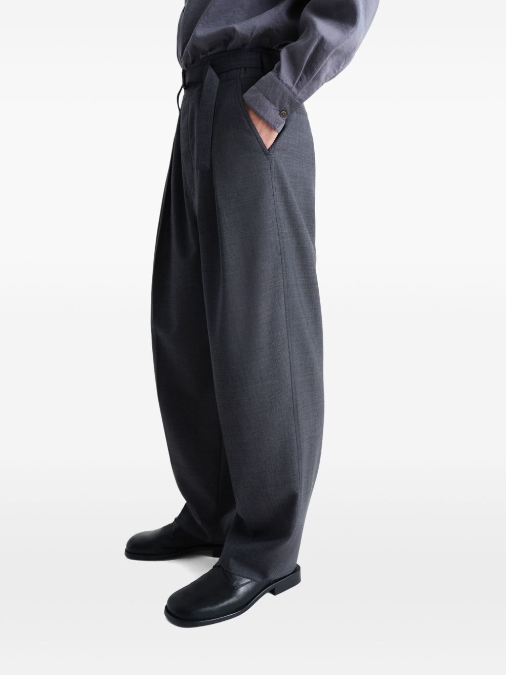 Belted Pleated Trousers
