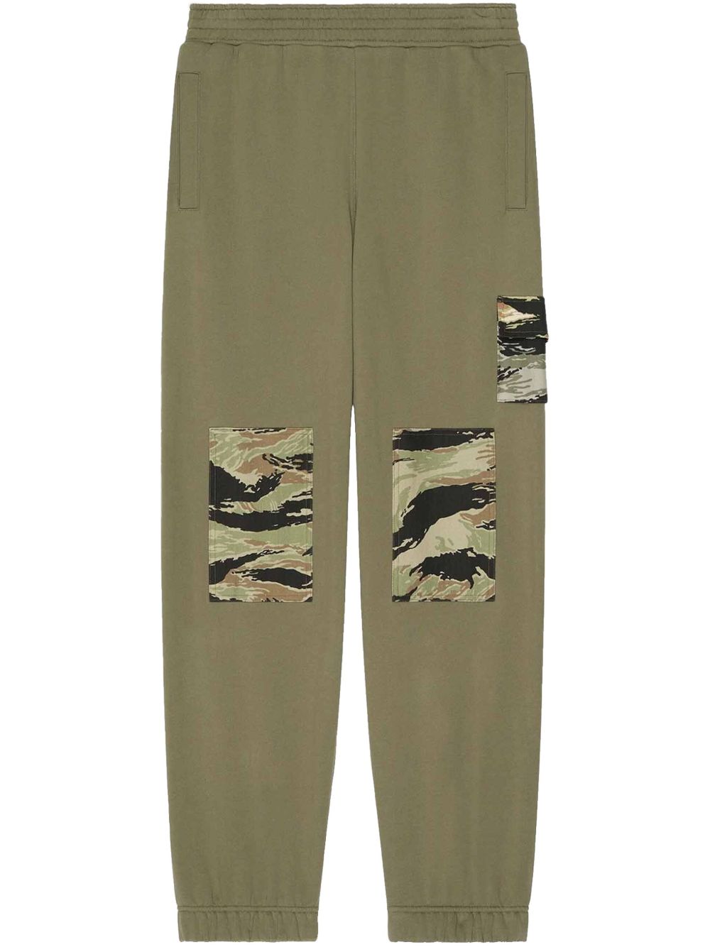 camo-print trousers