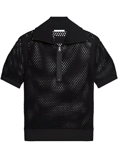 Open-Knit Polo Shirt