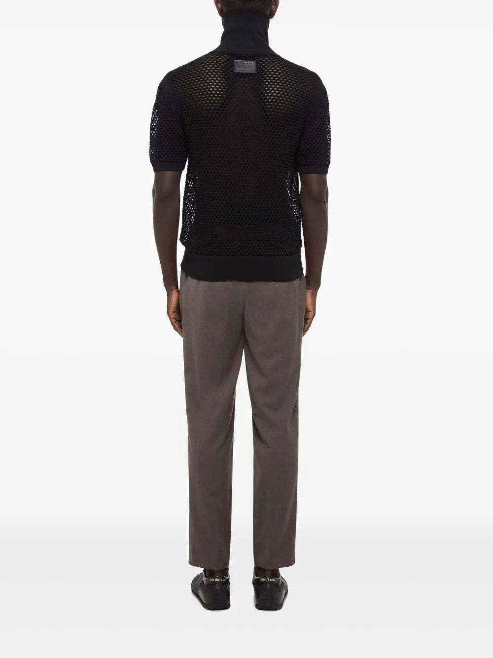 Open-Knit Polo Shirt