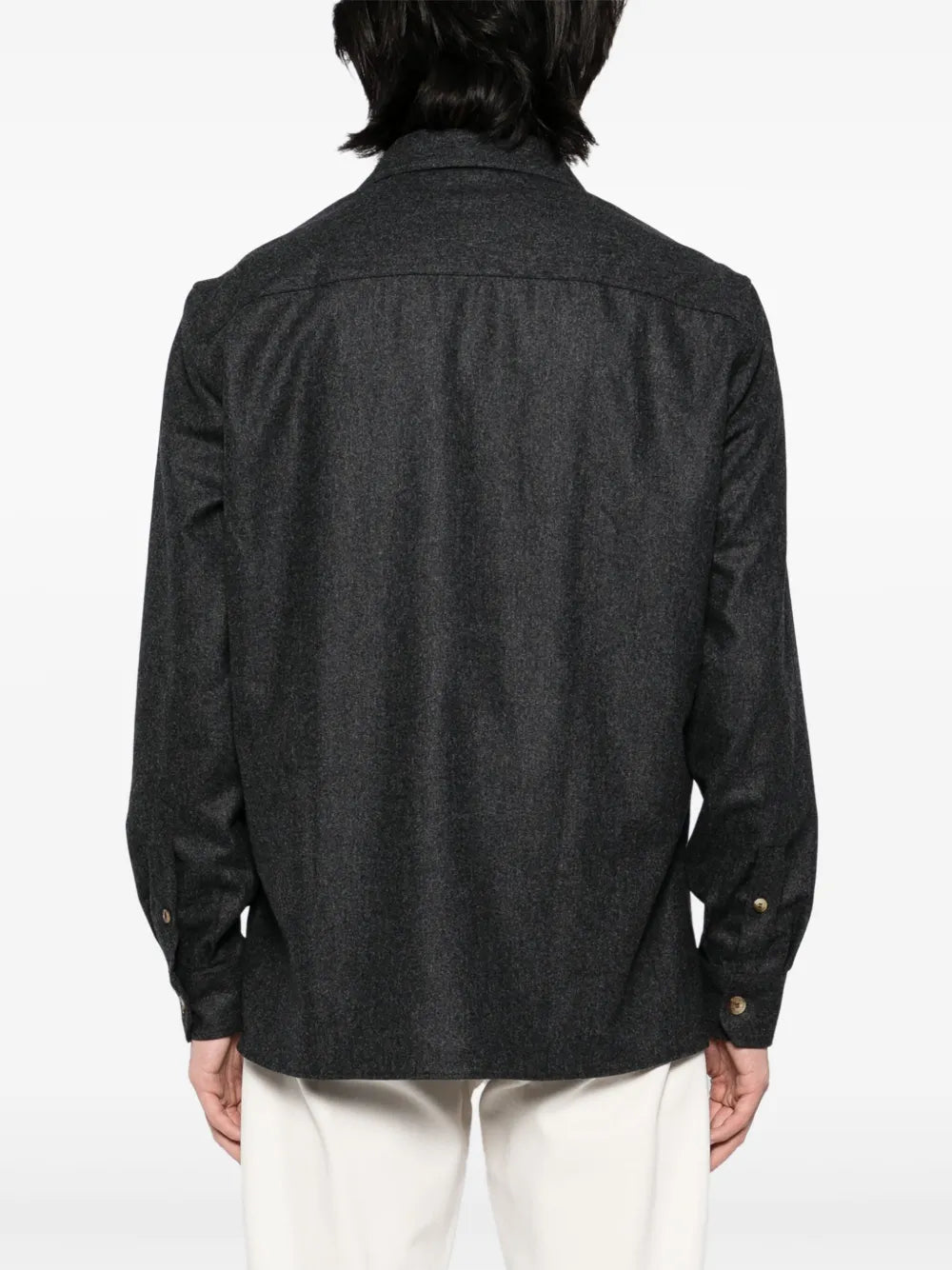 Virgin Wool Long-Sleeves Shirt